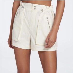 Calia Woven Paperbag Shorts Unbleached NWT-0325